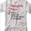 Naughty Or Nice | Seasonal T-Shirt | Ruby’s Rubbish® -Ruby's Rubbish naughtynice