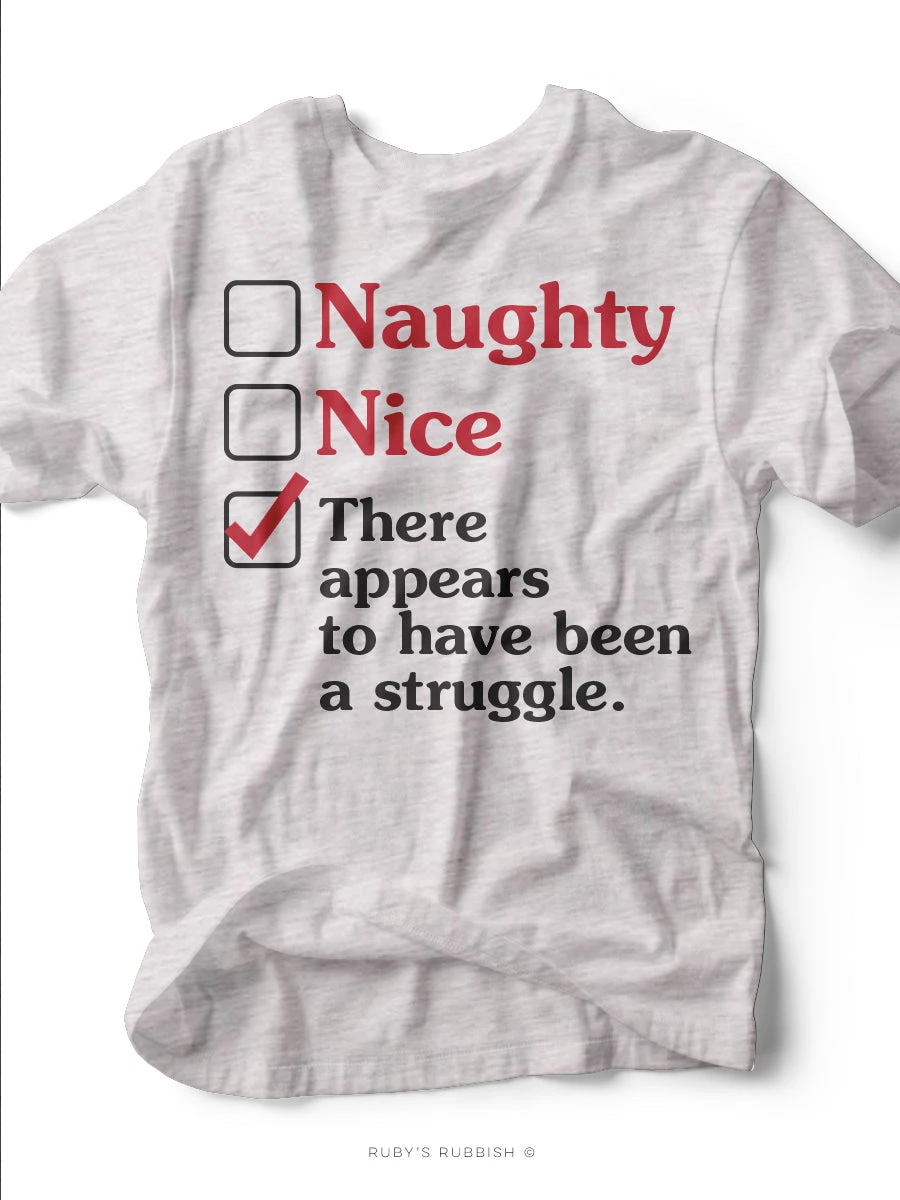 Naughty Or Nice | Seasonal T-Shirt | Ruby’s Rubbish® 3 Naughty Or Nice | Seasonal T-Shirt | Ruby’s Rubbish®