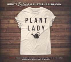 Plant Lady | Women's T-Shirt | Ruby’s Rubbish® -Ruby's Rubbish plantlady cream
