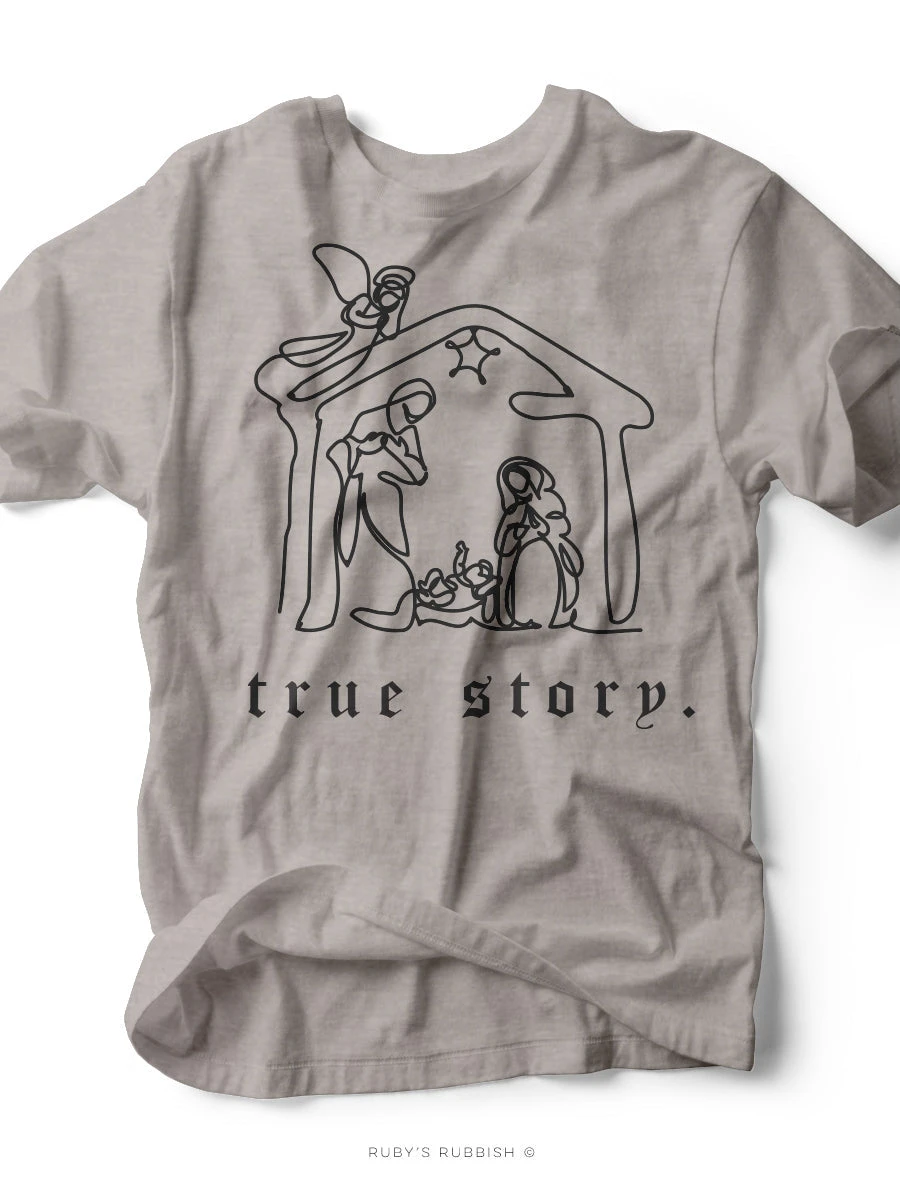True Story | Nativity Scene T-Shirt | Ruby’s Rubbish® 3 True Story | Nativity Scene T-Shirt | Ruby’s Rubbish®
