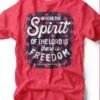 Where The Spirit Of The Lord | Americana T-Shirt | Ruby’s Rubbish® -Ruby's Rubbish where the spirit of the lord americana t shirt rubys rubbish 245083