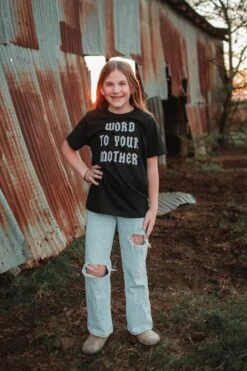 Word To Your Mother | Kid's T-Shirt | Ruby’s Rubbish® -Ruby's Rubbish wordtoyourmother3