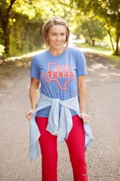 You Can Trust Me, I'm From Texas | Southern T-Shirt | Ruby’s Rubbish® -Ruby's Rubbish youcantrustme tee heatherroyal bb03abdd 694a 4935 be59 8e5eaf731e6d