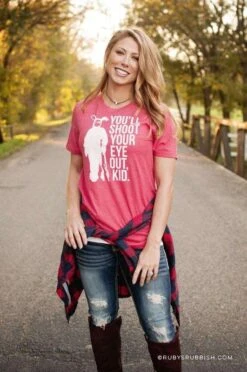 You'll Shoot Your Eye Out | Seasonal T-Shirt | Ruby’s Rubbish® -Ruby's Rubbish youllshootyour hred tee jpg